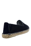 Blue pony leather espadrilles for men Manebi - edging from a wicker platform. leather interior, top height 8 cm. 100% pony skin. Insole: leather. Country of manufacture: Italy. Care: specialized cleaning - photo 4