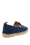 Blue pony leather espadrilles for men Manebi - edging from a wicker platform. leather interior, top height 8 cm. 100% pony skin. Insole: leather. Country of manufacture: Italy. Care: specialized cleaning - photo 4