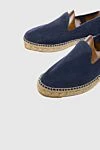 Manebi Blue pony leather espadrilles for men - edging from a wicker platform. leather interior, top height 8 cm. 100% pony skin. Insole: leather. Country of manufacture: Italy. Care: specialized cleaning - photo 5