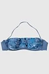 La Perla Women's blue polyamide and elastane swimsuit top - embroidery with thread, beads, sequins. the harness around the neck with buttons is removable. 88% polyamide, 12% elastane. snap. Country of manufacture: Italy. Care: specialized cleaning - photo 1