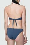 Women's blue polyamide and elastane swimsuit top La Perla - embroidery with thread, beads, sequins. the harness around the neck with buttons is removable. 88% polyamide, 12% elastane. snap. Country of manufacture: Italy. Care: specialized cleaning - photo 4