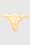 La Perla Women's Brazilian panties with lace inserts yellow - lace. polyamide, elastane. Country of manufacture: Italy. Care: specialized cleaning - photo 1