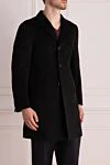 Cesare di Napoli Black wool coat for men - 100% wool. Buttons. Two welt pockets, two inside pockets. Country of manufacture: Italy. Care: specialized cleaning - photo 3