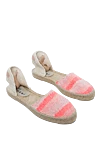 Women's espadrilles with striped print, pink Manebi - striped print. tweed. Insole: leather. Country of manufacture: Italy. Care: specialized cleaning - photo 2