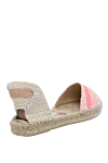 Manebi Women's espadrilles with striped print, pink - striped print. tweed. Insole: leather. Country of manufacture: Italy. Care: specialized cleaning - photo 3