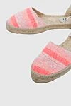 Women's espadrilles with striped print, pink Manebi - striped print. tweed. Insole: leather. Country of manufacture: Italy. Care: specialized cleaning - photo 4