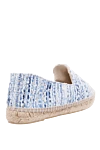 Women's blue striped print espadrilles Manebi - striped print, edging made of woven straw. tweed. Insole: leather. Country of manufacture: Italy. Care: specialized cleaning - photo 4