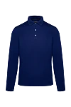 Corneliani Cotton long sleeve polo blue for men - Long sleeve. 100% cotton. Buttons. Country of manufacture: Italy. Care: specialized cleaning - photo 1