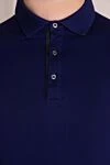 Corneliani Cotton long sleeve polo blue for men - Long sleeve. 100% cotton. Buttons. Country of manufacture: Italy. Care: specialized cleaning - photo 5