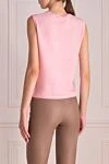 Women's pink top Malo - 57% cashmere, 36% linen, 7% polyamide. Country of manufacture: Italy. Care: specialized cleaning - photo 4