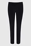 Malo Women's slim-fit pants with logo black - cotton, viscose, elastane. zipper, hook. Country of manufacture: Italy. Care: specialized cleaning - photo 1