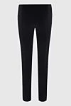 Women's slim-fit pants with logo black Malo - cotton, viscose, elastane. zipper, hook. Country of manufacture: Italy. Care: specialized cleaning - photo 6