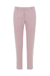 Malo Women's straight-leg pants pink - two side pockets. cotton, elastane. hook, zipper. Country of manufacture: Italy. Care: specialized cleaning - photo 1