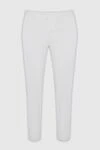 Malo Women's straight-leg pants white - two side pockets. cotton, elastane. hook, zipper. Country of manufacture: Italy. Care: specialized cleaning - photo 1