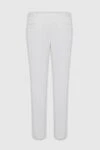 Women's straight-leg pants white Malo - two side pockets. cotton, elastane. hook, zipper. Country of manufacture: Italy. Care: specialized cleaning - photo 6