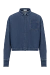 Brunello Cucinelli Women's denim shirt - 100% cotton. Closure: buttons. one chest pocket. Country of manufacture: Italy. Care: specialized cleaning - photo 1