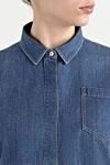 Brunello Cucinelli Women's denim shirt - 100% cotton. Closure: buttons. one chest pocket. Country of manufacture: Italy. Care: specialized cleaning - photo 5