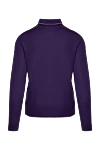 Wool Long Sleeve Polo Violet for men Cesare di Napoli - Fantasy Pattern. Long sleeve. 100% wool. Closure: Zipper. Country of manufacture: Italy. Care: specialized cleaning - photo 6