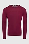 Panicale Wool jumper burgundy for men - 100% wool. Country of manufacture: Italy. Care: specialized cleaning - photo 1