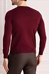 Wool jumper burgundy for men Panicale - 100% wool. Country of manufacture: Italy. Care: specialized cleaning - photo 4