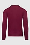 Wool jumper burgundy for men Panicale - 100% wool. Country of manufacture: Italy. Care: specialized cleaning - photo 6