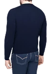 Blue cashmere jumper for men Casheart - 100% cashmere. Country of manufacture: Italy. Care: specialized cleaning - photo 4