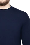 Casheart Blue cashmere jumper for men - 100% cashmere. Country of manufacture: Italy. Care: specialized cleaning - photo 5