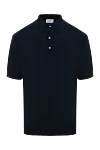 John Smedley Blue cotton polo for men - 100% cotton. Buttons. Country of manufacture: Italy. Care: specialized cleaning - photo 1