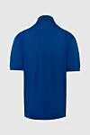 Polo from cotton blue for men John Smedley - 100% cotton. Buttons. Country of manufacture: Italy. Care: specialized cleaning - photo 6
