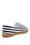 Women's white leather espadrilles with striped print Dolce & Gabbana - jute, striped print. genuine leather. Insole: leather. Country of manufacture: Italy. Care: specialized cleaning - photo 4