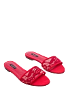 Dolce & Gabbana Red polyamide and viscose flip-flops for women - lace. 80% viscose, 20% polyamide. Country of manufacture: Italy. Care: specialized cleaning - photo 3