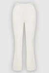 Ermanno Scervino Women's straight-leg wool pants white - two pockets. wool. elastic belt. Country of manufacture: Italy. Care: specialized cleaning - photo 1