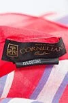 Corneliani Шарф з бавовни та льону червоний чоловічий - смужка. 75% бавовна, 25% льон. Країна виробник: Італія. Догляд: спеціалізоване чищення - фото 3