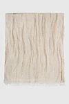 Corneliani Beige linen scarf for men - 100% linen. Country of manufacture: Italy. Care: specialized cleaning - photo 1