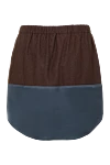 Brunello Cucinelli Brown wool skirt for women - contrasting bottom. 98% wool, 2% elastane. elastic belt. Country of manufacture: Italy. Care: specialized cleaning - photo 1