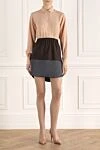 Brown wool skirt for women Brunello Cucinelli - contrasting bottom. 98% wool, 2% elastane. elastic belt. Country of manufacture: Italy. Care: specialized cleaning - photo 2