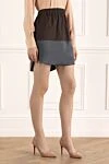 Brunello Cucinelli Brown wool skirt for women - contrasting bottom. 98% wool, 2% elastane. elastic belt. Country of manufacture: Italy. Care: specialized cleaning - photo 3