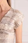 Brunello Cucinelli Cashmere top for women beige - V-neck, fancy pattern. 100% cashmere. Country of manufacture: Italy. Care: specialized cleaning - photo 5