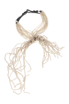 Brunello Cucinelli White metal necklace for women - beads. 100% metal. carabiner. Country of manufacture: Italy. Care: specialized cleaning - photo 1