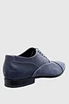 Blue leather men's shoes W.Gibbs - Composition: 100% leather. Clasp: Lace-up. Interior trim: leather. Insole: Leather. Heel height: 2.5cm. Outsole: Other materials. Country of manufacture: Italy. Care: specialized cleaning - photo 4