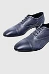 W.Gibbs Blue leather men's shoes - Composition: 100% leather. Clasp: Lace-up. Interior trim: leather. Insole: Leather. Heel height: 2.5cm. Outsole: Other materials. Country of manufacture: Italy. Care: specialized cleaning - photo 5