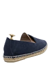 Espadrilles suede blue for men Manebi - edging from a wicker platform. leather interior, top height 8 cm. 100% suede. Insole: leather. Country of manufacture: Italy. Care: specialized cleaning - photo 4