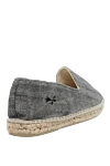 Espadrilles canvas gray for men Manebi - logo embroidery, woven straw edging. leather interior trim, top height 8 cm,. 100% canvas. Insole: leather. Country of manufacture: Italy. Care: specialized cleaning - photo 4