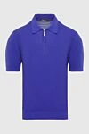 Cesare di Napoli Cotton polo purple for men - 100% cotton. Closure: Zipper. Country of manufacture: Italy. Care: specialized cleaning - photo 1