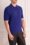 Cesare di Napoli Cotton polo purple for men - 100% cotton. Closure: Zipper. Country of manufacture: Italy. Care: specialized cleaning - photo 3