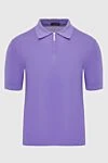 Cesare di Napoli Cotton polo purple for men - 100% cotton. Closure: Zipper. Country of manufacture: Italy. Care: specialized cleaning - photo 1