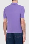 Cotton polo purple for men Cesare di Napoli - 100% cotton. Closure: Zipper. Country of manufacture: Italy. Care: specialized cleaning - photo 4