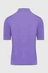 Cotton polo purple for men Cesare di Napoli - 100% cotton. Closure: Zipper. Country of manufacture: Italy. Care: specialized cleaning - photo 6