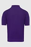 Cotton polo purple for men Cesare di Napoli - Embossed pattern. 100% cotton. Closure: Buttons. Country of manufacture: Italy. Care: specialized cleaning - photo 6