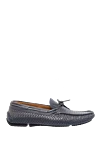 Fratelli Rosetti Men's gray leather loafers - Decorative lacing, weaving. 100% leather. Interior: Leather. Insole: Leather. Outsole: Other materials. Country of manufacture: Italy. Care: specialized cleaning - photo 1